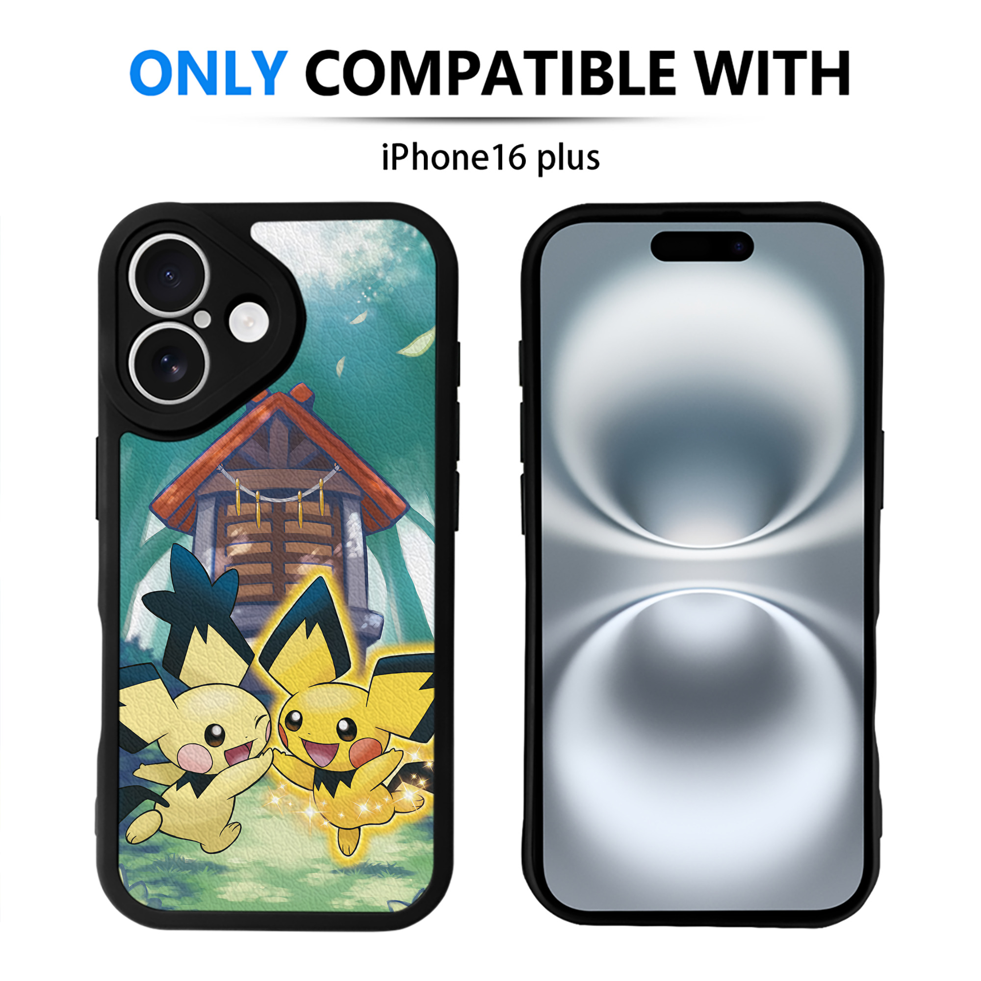 （画像用） ポケットモンスター Pokémon 【iPhone 16シリーズ対応】シリコンスマホケース（レザー調） 材質：シリコン